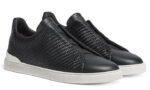 Zegna Pelletessuta Leather Triple Stitch "Black" - Image 2