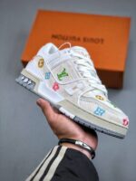 Louis Vuitton Trainer White Denim Embroidered - Image 2