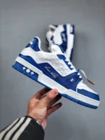 Louis Vuitton Trainer #54 Signature Blue White - Image 5