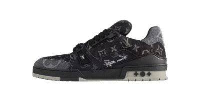 Louis Vuitton Trainer Black Grey Denim Monogram